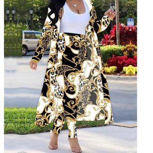 ⚜️🖤HOST PICK🖤⚜️Two Piece Matching Leggings & Duster Set NIP